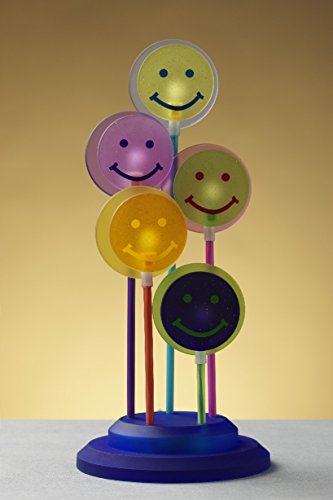 Dapo Tischleuchte Lolli-Smiley Bunte dekorative Lampe Kinderleuchte Dekolampe von Dapo