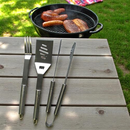 Edelstahl Barbeque Grill-Besteck Party-Grill-Set im 3er Set Grill-Zubehör Camping-Besteck Küchen-Besteck Edelstahl Barbeque Grill-Besteck Party-Grill-Set im 3er Set Grill-Zubehör Camping-Besteck Küchen-Besteck von Dapo