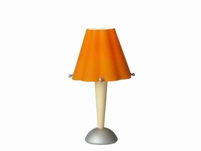 Glas-Tisch-Leuchte-Lampe Dorina orange mit Opalglas und echtem Buchenholz-Ständer H: 27cm, E14 max. 40W Nachttisch-Fensterbank-Fenseher-Kommode-Leuchte-Lampe von Dapo