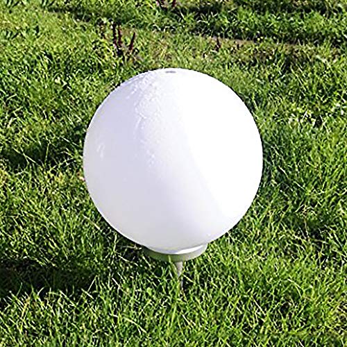 LED-Solar-Garten-Außen-Kugel-Leuchte-Lampe MARLA witterungsbeständiger Kunststoff weiß, D: 25cm, Erdspieß, IP44, Dekorations-Party-Wege-Leuchte-Lampe (1 x 25cm) von Dapo