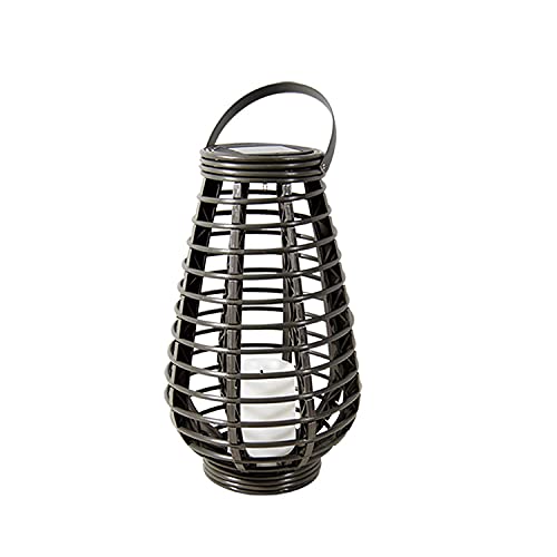 LED-Solar-Laterne Solarlampe H:30cm Kunststoff Dekorations-Stimmungs-Leuchte-Balkon-Terrassen-Beleuchtung von Dapo