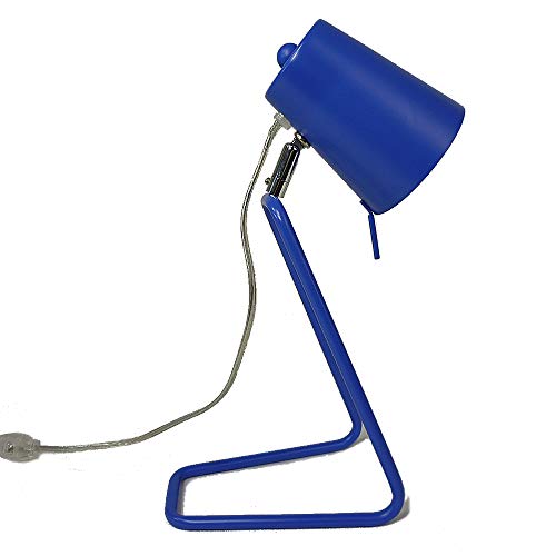 Tisch-Leuchte-Lampe ROSE blau, H: 30cm, B: 12cm, Fassung E14 x1 max. 40 W, Arbeits-Schreibtisch-Nachttisch-Kinder-Fensterbank-Kommode-Leuchte-Lampe pfiffige Pastel-Farbe (blau) von Dapo