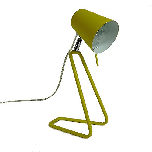 Tisch-Leuchte-Lampe ROSE gelb, H: 30cm, B: 12cm, Fassung E14 x1 max. 40 W, Arbeits-Schreibtisch-Nachttisch-Kinder-Fensterbank-Kommode-Leuchte-Lampe pfiffige Pastel-Farbe (gelb) von Dapo
