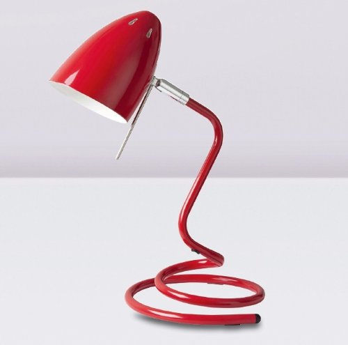 Tisch-Schreibtisch-Leuchte-Lampe SWING, rot, H: 38cm, Fassung: E27, max. 60 W, Kinder-Nachttisch-Arbeits-Leuchte-Lampe von Dapo