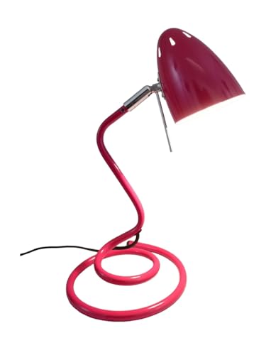 Dapo Tisch-Schreibtisch-Leuchte-Lampe SWING, rot, H: 38cm, Fassung: E27, max. 60 W, Kinder-Nachttisch-Arbeits-Leuchte-Lampe von Dapo