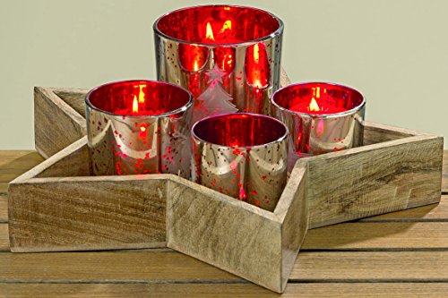 Weihnachts-Advents-Tisch-Dekoration-Windlichtset STARIO 5-teilig L34cm Ostern-Geburtstags-Hochzeit-Tisch-Feier-Party-Kerzen-Teelicht-Leuchter Weihnachts-Advents-Tisch-Dekoration-Windlichtset STARIO 5-teilig L34cm Ostern-Geburtstags-Hochzeit-Tisch-Feier-Party-Kerzen-Teelicht-Leuchter von Dapo