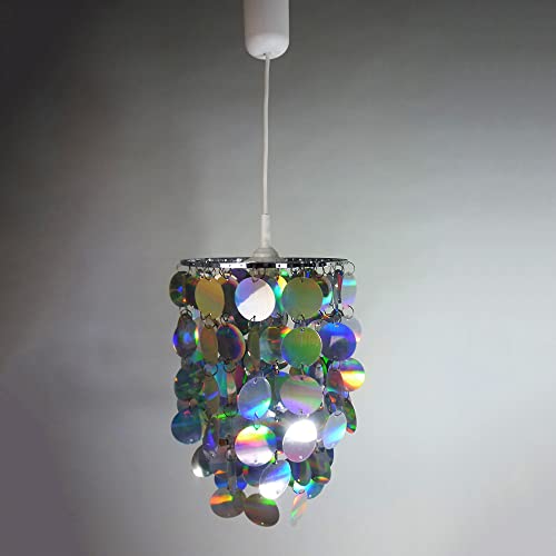 YOUNG SPIRIT - Trendige LED-Pendelleuchte mit großen irisierenden Pailletten, Deckenleuchte, Wechselschirm YOUNG SPIRIT - Trendige LED-Pendelleuchte mit großen irisierenden Pailletten, Deckenleuchte, Wechselschirm von Dapo