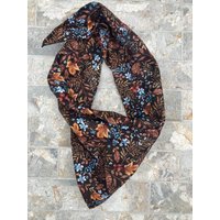 Braun Floral Ernte Herbst Baumwolle Haustier Bandana/Schal von DapperChicDogs
