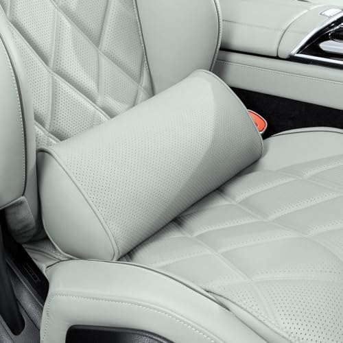 Dapucarin Lendenkissen Auto, Rückenkissen Leder, Ergonomische Lordosenstütze mit Memory Foam, Lendenwirbelkissen für Auto Bürostuhl Unterwegs und Zuhause, Grau, 1 Stück Dapucarin Lendenkissen Auto, Rückenkissen Leder, Ergonomische Lordosenstütze mit Memory Foam, Lendenwirbelkissen für Auto Bürostuhl Unterwegs und Zuhause, Grau, 1 Stück von Dapucarin