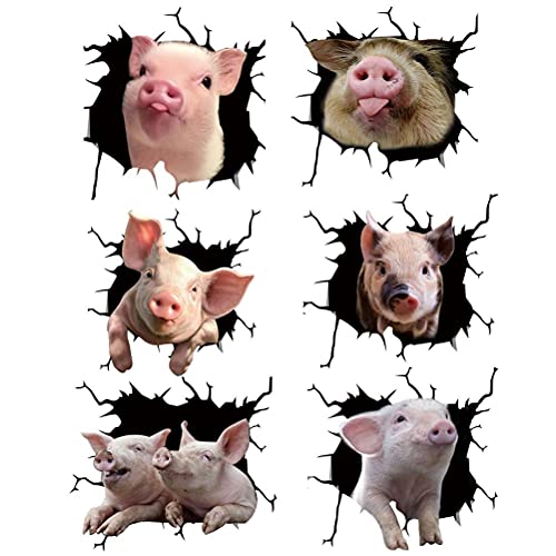 3D Schwein selbstklebende Aufkleber, 6PCS mehrere Stile Crack Aufkleber Auto Auto Windschutzscheibe Fahrzeug Fenster Stikcer wasserdichte Wand Aufkleber Home Styling Dekorationen 3D Schwein selbstklebende Aufkleber, 6PCS mehrere Stile Crack Aufkleber Auto Auto Windschutzscheibe Fahrzeug Fenster Stikcer wasserdichte Wand Aufkleber Home Styling Dekorationen von Dapuly