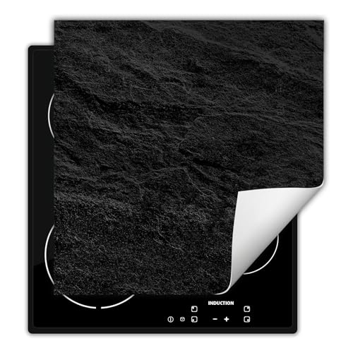 DarHaus Herdabdeckplatte 50x52 cm Einteilig Küchen Zubehör Kochfeld Abdeckung Ceranfeld Herdplattenabdeckung Induktionskochfeld Aufrollbare Matte, schwarz - schiefer von DarHaus