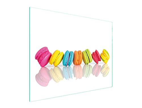 DarHaus Herdabdeckplatte 52x40 cm 1-teilig Ceranfeldabdeckung Induktion Herdschutz Spritzschutz Glasplatte Deko Schneidebrett, Essen Bunt von DarHaus