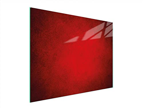 DarHaus Herdabdeckplatte 52x40 cm 1-teilig Ceranfeldabdeckung Induktion Herdschutz Spritzschutz Glasplatte Deko Schneidebrett, Rot von DarHaus