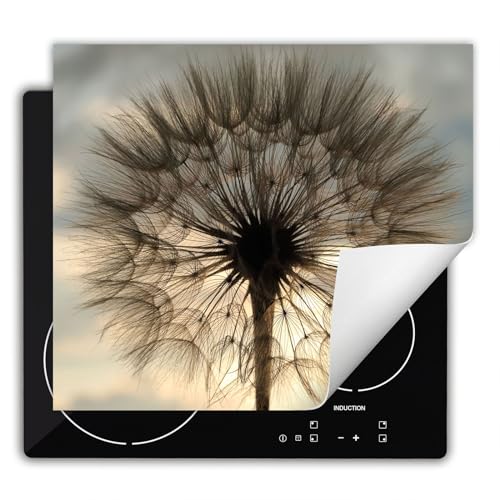 DarHaus Herdabdeckplatte Einteilig Küche Herdabdeckung Ceranfeld Herdabdeckplatten Anti Rutsch Matte Aufrollbar 60x52 cm, Blume von DarHaus