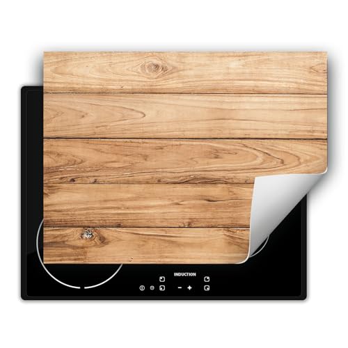 DarHaus Herdabdeckplatte Einteilig Küche Herdabdeckung Ceranfeld Herdabdeckplatten Anti Rutsch Matte Aufrollbar 70x52 cm, Holz - Paneele von DarHaus
