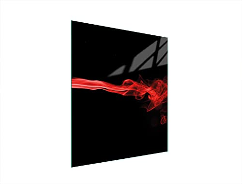 DarHaus Herdabdeckplatte einteilig 45x52 cm Ceranfeld Abdeckung Glas Spritzschutz Abdeckplatte Glasplatte Herd Ceranfeldabdeckung Deko, Rauch Schwarz von DarHaus