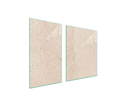 DarHaus Herdabdeckplatten tweiteilig 100x52 cm Ceranfeld Abdeckung Glas Spritzschutz Abdeckplatte Glasplatte Herd Ceranfeldabdeckung Deko, Schiefer Beige DarHaus Herdabdeckplatten tweiteilig 100x52 cm Ceranfeld Abdeckung Glas Spritzschutz Abdeckplatte Glasplatte Herd Ceranfeldabdeckung Deko, Schiefer Beige von DarHaus