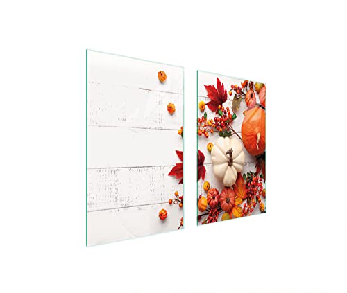 DarHaus Herdabdeckplatten tweiteilig 75x52 cm Ceranfeld Abdeckung Glas Spritzschutz Abdeckplatte Glasplatte Herd Ceranfeldabdeckung Deko, Herbst Holz DarHaus Herdabdeckplatten tweiteilig 75x52 cm Ceranfeld Abdeckung Glas Spritzschutz Abdeckplatte Glasplatte Herd Ceranfeldabdeckung Deko, Herbst Holz von DarHaus