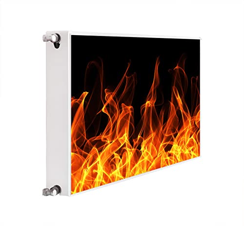 DarHaus Magnet Heizkörperverkleidung Heizkörperabdeckung Heizung Schutz, 100x60 Motiv Feuer von DarHaus
