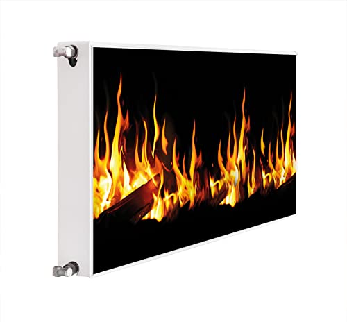 DarHaus Magnet Heizkörperverkleidung Heizkörperabdeckung Heizung Schutz, 120x60 Motiv Feuer von DarHaus