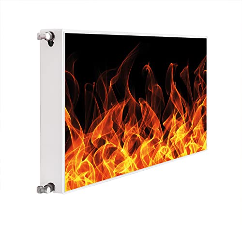 DarHaus Magnet Heizkörperverkleidung Heizkörperabdeckung Heizung Schutz, 120x60 Motiv Feuer von DarHaus