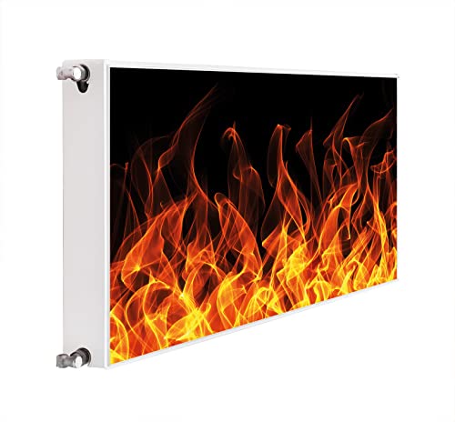 DarHaus Magnet Heizkörperverkleidung Heizkörperabdeckung Heizung Schutz, 140x60 Motiv Feuer von DarHaus