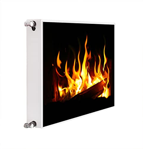 DarHaus Magnet Heizkörperverkleidung Heizkörperabdeckung Heizung Schutz, 60x60 Motiv Feuer von DarHaus