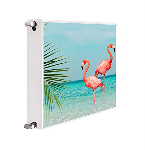 DarHaus Magnet Heizkörperverkleidung Heizkörperabdeckung Heizung Schutz, 60x60 Motiv Flamingo von DarHaus