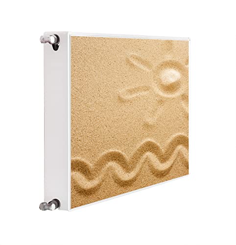 DarHaus Magnet Heizkörperverkleidung Heizkörperabdeckung Heizung Schutz, 60x60 Motiv Sand von DarHaus
