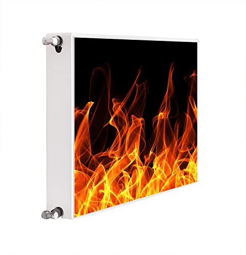 DarHaus Magnet Heizkörperverkleidung Heizkörperabdeckung Heizung Schutz, 80x60 Motiv Feuer von DarHaus