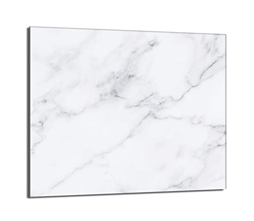 Herdabdeckplatte 60x52 Einteilig Glas Elektroherd Induktion Herdschutz Spritzschutz Glasplatte Deko Schneidebrett, Marmor Weiß Herdabdeckplatte 60x52 Einteilig Glas Elektroherd Induktion Herdschutz Spritzschutz Glasplatte Deko Schneidebrett, Marmor Weiß von DarHaus