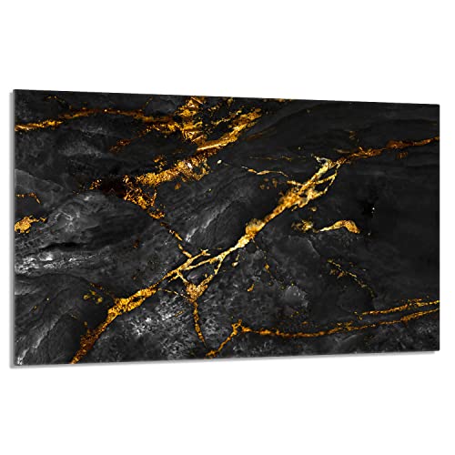 Herdabdeckplatte 80x52 cm 1-teilig Ceranfeldabdeckung Induktion Herdschutz Spritzschutz Glasplatte Deko Schneidebrett, Marmor Golden Herdabdeckplatte 80x52 cm 1-teilig Ceranfeldabdeckung Induktion Herdschutz Spritzschutz Glasplatte Deko Schneidebrett, Marmor Golden von DarHaus