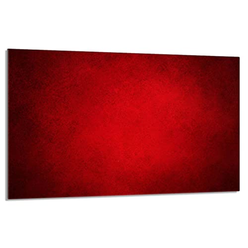 Herdabdeckplatte 80x52 cm 1-teilig Ceranfeldabdeckung Induktion Herdschutz Spritzschutz Glasplatte Deko Schneidebrett, Rot von DarHaus