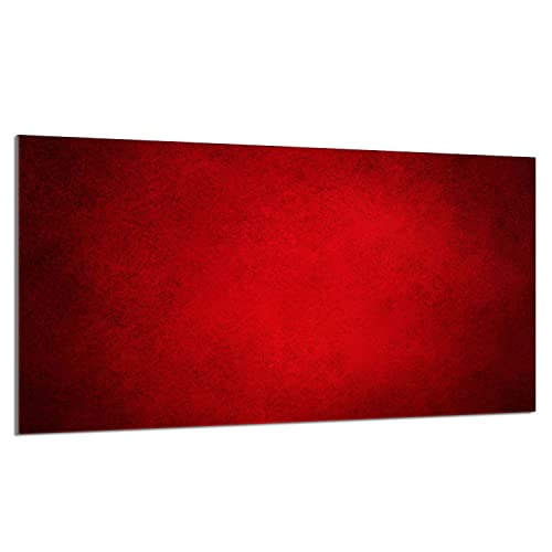 Herdabdeckplatte 90x52 cm 1-teilig Ceranfeldabdeckung Induktion Herdschutz Spritzschutz Glasplatte Deko Schneidebrett, Rot von DarHaus