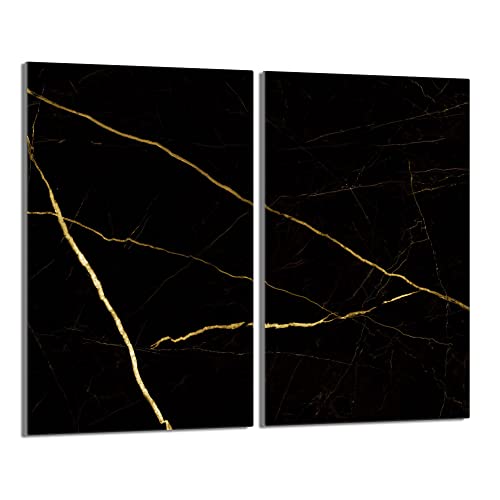 Herdabdeckplatten 2 Teilig 2x30x52 cm Ceranfeldabdeckung Küche Elektroherd Induktion Herdschutz Spritzschutz Glasplatte Schneidebrett, Marmor Golden Herdabdeckplatten 2 Teilig 2x30x52 cm Ceranfeldabdeckung Küche Elektroherd Induktion Herdschutz Spritzschutz Glasplatte Schneidebrett, Marmor Golden von DarHaus