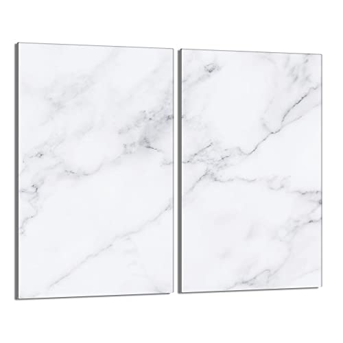 Herdabdeckplatten 2 Teilig 2x30x52 cm Ceranfeldabdeckung Küche Elektroherd Induktion Herdschutz Spritzschutz Glasplatte Schneidebrett, Marmor Weiß Herdabdeckplatten 2 Teilig 2x30x52 cm Ceranfeldabdeckung Küche Elektroherd Induktion Herdschutz Spritzschutz Glasplatte Schneidebrett, Marmor Weiß von DarHaus