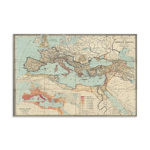 Ancient Map Roman Empire 1889 Poster Dekorative Malerei Leinwand Wandkunst Wohnzimmer Poster Schlafzimmer Malerei,Wandkunst Bilddruck Moderne Familienzimmer Dekor 12x18inch(30x45cm) von DaranKaep