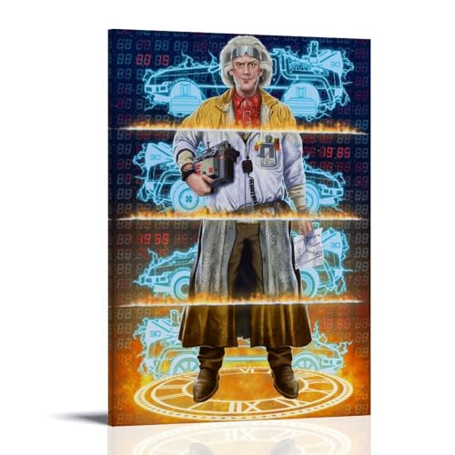 DaranKaep Back to The Future Art Poster Dekorative Malerei Leinwand Wandkunst Wohnzimmer Poster Schlafzimmer Malerei,Wandkunst Bilddruck Moderne Familienzimmer Dekor 16x24inch(40x60cm) von DaranKaep