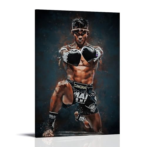 DaranKaep Boxer Buakaw Poster Dekorative Malerei Leinwand Wandkunst Wohnzimmer Poster Schlafzimmer Malerei,Wandkunst Bilddruck Moderne Familienzimmer Dekor 08x12inch(20x30cm) von DaranKaep