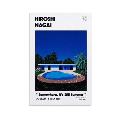 DaranKaep Hiroshi Nagai -pool Poster Dekorative Malerei Leinwand Wandkunst Wohnzimmer Poster Schlafzimmer Malerei,Wandkunst Bilddruck Moderne Familienzimmer Dekor 12x18inch(30x45cm) von DaranKaep