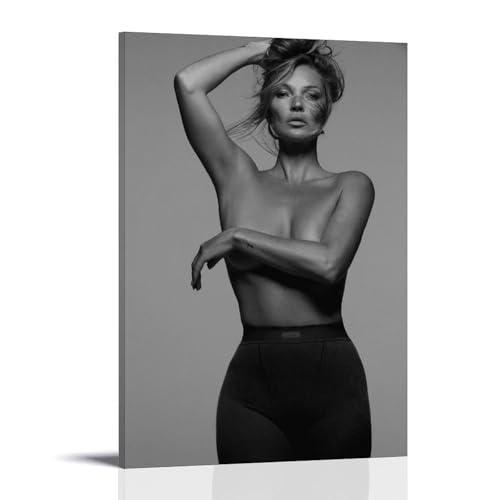 DaranKaep Kate Moss Retro Poster Dekorative Malerei Leinwand Wandkunst Wohnzimmer Poster Schlafzimmer Malerei,Wandkunst Bilddruck Moderne Familienzimmer Dekor 24x36inch(60x90cm) von DaranKaep