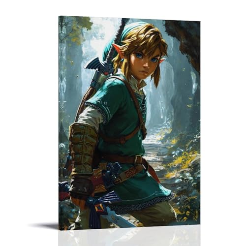 DaranKaep Zelda Link Art Poster Dekorative Malerei Leinwand Wandkunst Wohnzimmer Poster Schlafzimmer Malerei,Wandkunst Bilddruck Moderne Familienzimmer Dekor 12x18inch(30x45cm) von DaranKaep