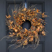 Eichel & Herbstlaub Haustür Zweig Herbstkranz - Erhältlich in Zwei Größen von DarbyCreekTrading