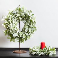 Fuzzy Lamm Ohr Mini Kranz, Kerzenkranz, Tabletop Herzstück Sammlung von DarbyCreekTrading