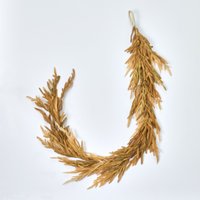 Getrockneter Neutraler Ton Norfolk Pine Herbst Haustür Girlande Urlaub Tischläufer von DarbyCreekTrading
