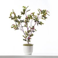 Große Real Touch Weihnachten Holly Bush Kunstpflanze Im Weißen Betontopf von DarbyCreekTrading
