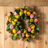 Südlicher Obstgarten - Fuzzy Pfirsich, Meyer Zitronen & Anjou Birne Mit Real Touch Magnolienblatt Haustür Alltag Frühling Sommer Kranz Südlicher Obstgarten - Fuzzy Pfirsich, Meyer Zitronen & Anjou Birne Mit Real Touch Magnolienblatt Haustür Alltag Frühling Sommer Kranz von DarbyCreekTrading
