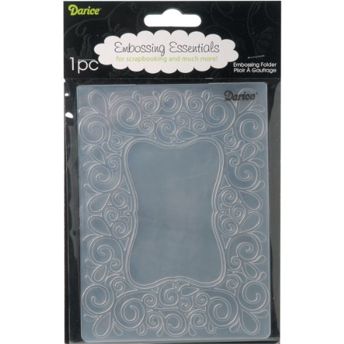 Darice 1215-49 Prägeschablone, Schnörkel, Plastik, transparent, 10,8 x 14,6 x 0,4 cm von Darice