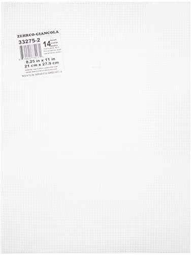 Darice Clear Create a Variety of Fun Plastic Crafts Including Bookmarks, Picture Frames, Pins and More – 1 Sheet, Holes Per I Canvas 14 Mesh, weiß, 21.08 x 28.7 x 0.03 cm von Darice