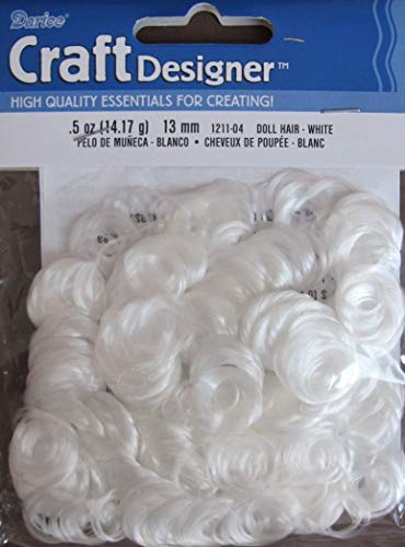 Darice Craft Designer DOLL HAIR: Pack of .5 Oz. WHITE HAIR For Doll & Animal Making, Crafts & MORE! by Darice Craft Designer von Darice